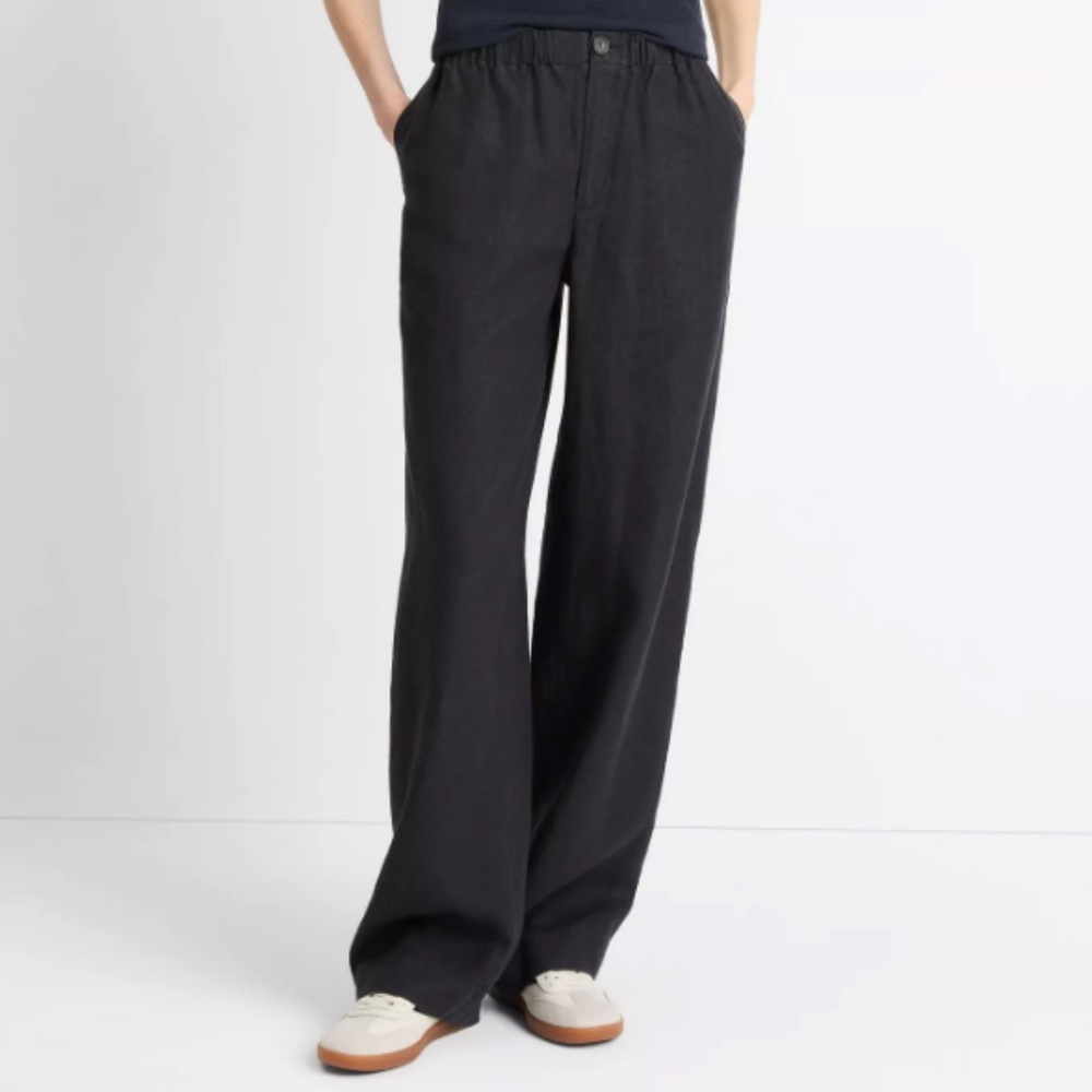Hemp Low-Rise Utility Pant (Vince, black, size 10)
